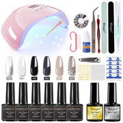 Nail Set Nail Gel Tools Kit 54W Nail Lamp 18/12/7 Colors UV Gel Nail Polish Kit Contains Nail Drill Machine Nail Kit