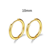 Simple Stainless Steel Small Hoop Earrings for Women - Luxe Ladies Moda