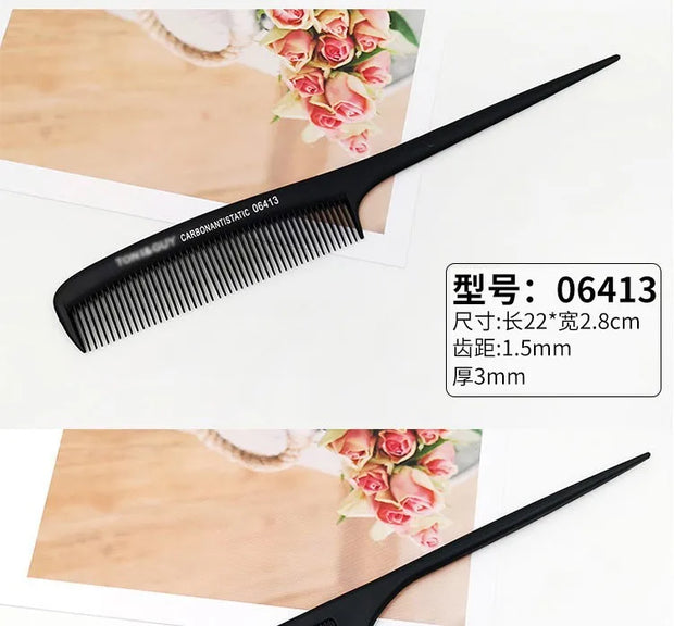 Professional Hair Tail Combs Stainless Steel Salon Cut Styling Comb Spiked Hair Care Styling Tools Barber Accessories Fine Teeth