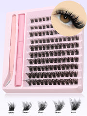Eyelash Clusters Kit DIY Lash Extension Kit Lash Bond And Seal And Eyelash Tweezers With Waterproof Strong Hold - Luxe Ladies Moda