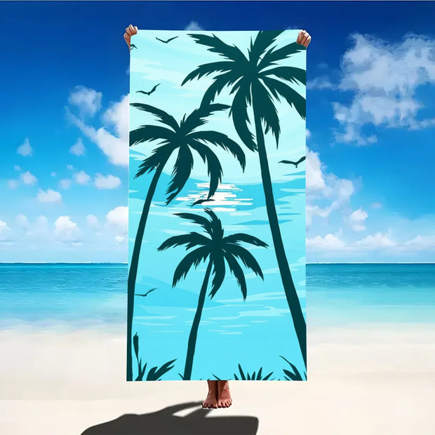 Print Sea Beach Towel Quick-Dry Washable Beach Towels Sandproof Portable Beach Towels For Travel Swimming Camping Beach - Luxe Ladies Moda