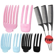 Heatless Hair Care Roots Natural Fluffy Hair Clip with Pointed Tail Comb No Heat Hair Curler Hair Styling Fluffiness Tool - Luxe Ladies Moda