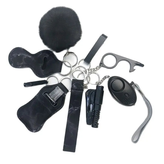 Factory Price Women Outdoor Self Defense Keychain Accessories Set Emergency Personal Protection Safety Alarm Women Product - Luxe Ladies Moda