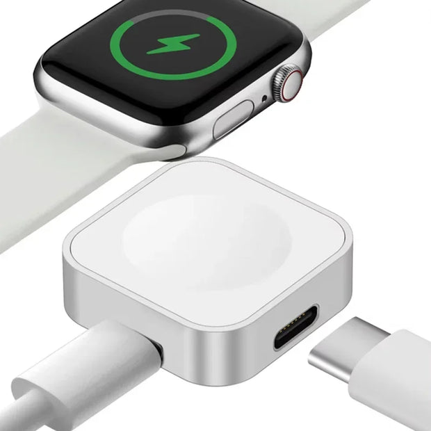 Portable Wireless Watch Charger Type C 8pin Two interfaces For Apple Watch S9 8 7 6 5 4 3 2 1 SE Ultra Series Fast Charger - Luxe Ladies Moda