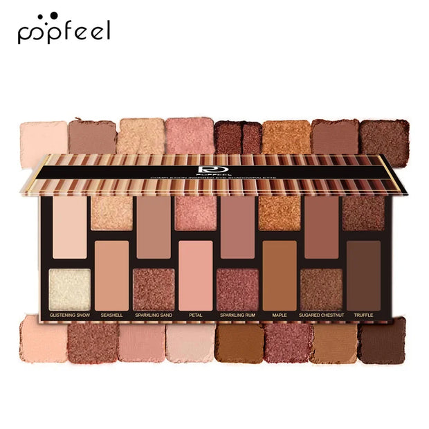 16 Color Eyeshadow Palette Glitter for Eyes Shimmer Matte Eye Shadow Korean Makeup For Women Cosmetics Eye Shine Waterproof - Luxe Ladies Moda