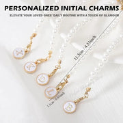 Letter Charm for Stanley Cup Pearl Chain Accessories for Handle Water Bottle Tumbler Personalized Initial Name ID Decorations - Luxe Ladies Moda