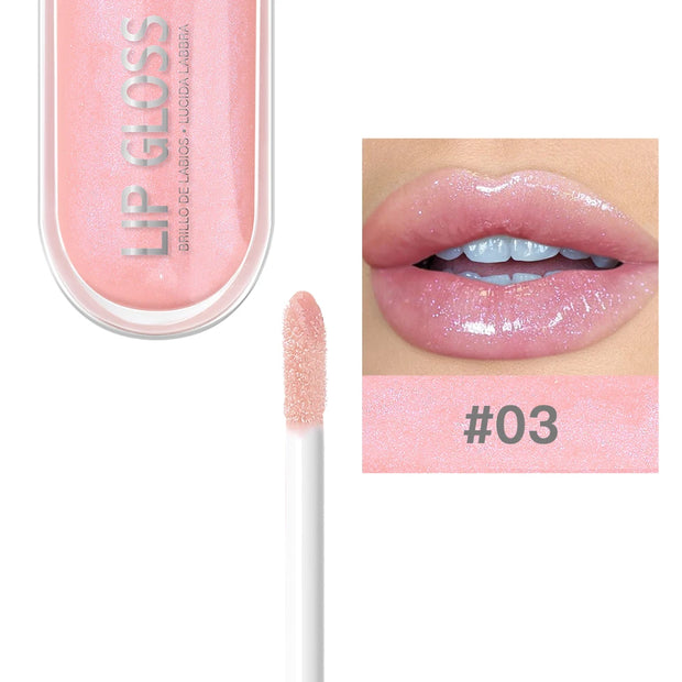 Glitter Lip Gloss Long Lasting Diamond Pearlescent Metallic Liquid Lipstick Moisturizing Lip Glaze Cosmetics - Luxe Ladies Moda