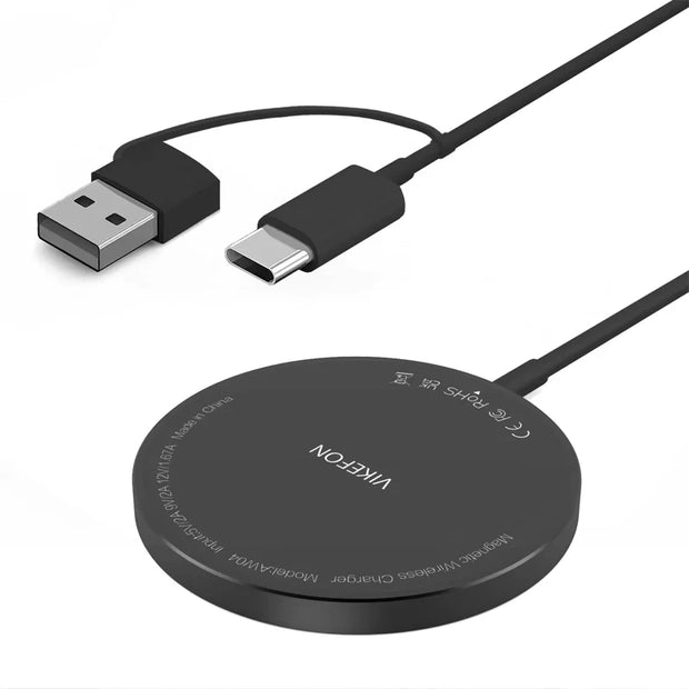 100W Magnetic Wireless Charger Pad USB + Type C For Magsafe iPhone 16 15 14 13 12 Pro Max Fast Charging Dock Station Chargers - Luxe Ladies Moda