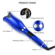 Automatic Hair Curler Auto Hair Curling Iron Ceramic Rotating Air Curler Air Spin Wand Styler Curl Machine Magic Hair Curler - Luxe Ladies Moda