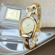 1piece gold women's horseshoe case Simple color dial Metal alloy strap Stylish quartz watch suitable for everyday wear - Luxe Ladies Moda