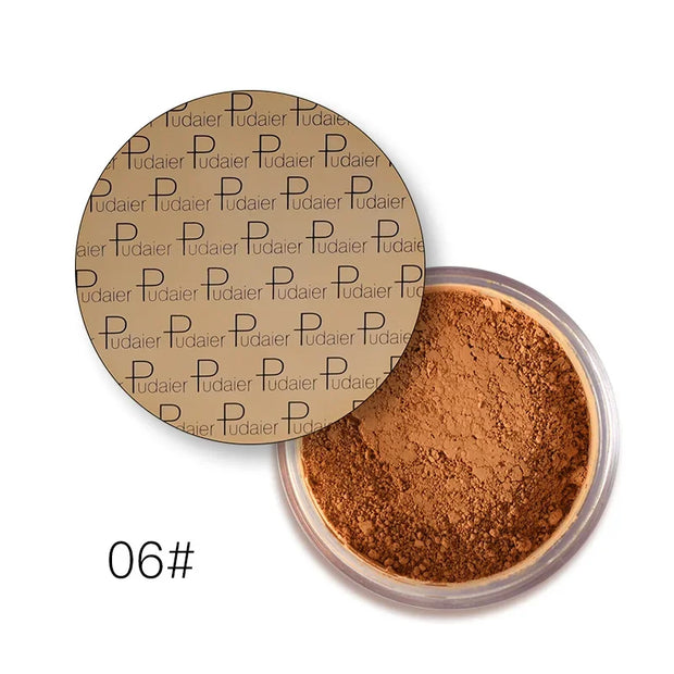 Makeup Loose Setting Powder Matte Mineral Oil-Control Long-Lasting Face Concealer Finishing Bronzer Contour for Black Dark Skin