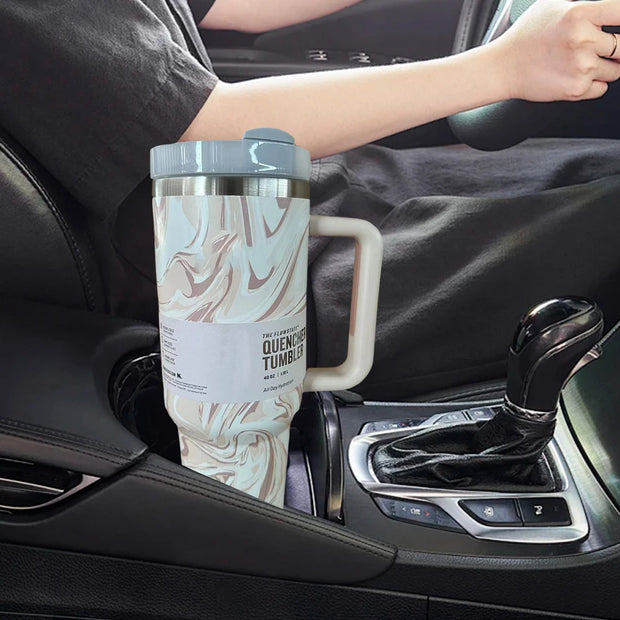 Stanley 30oz 40oz Insulated Tumbler With Lid and Straws Stainless Steel Coffee Tumbler with Handle Vacuum Leak Proof Coffee Cup - Luxe Ladies Moda