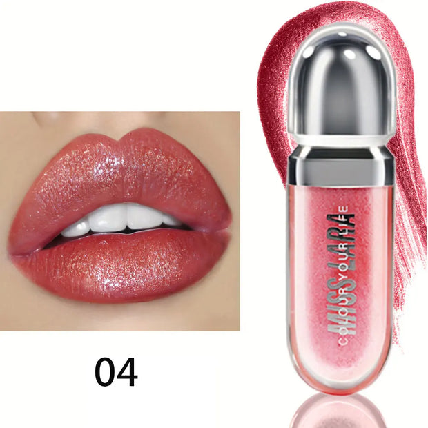 Beauty Moisturizing Lip Gloss with Shimmer - Hydrating Liquid Lip Shine Oil for Adult, Nourishing 3D Effect, Long-Lasting - Luxe Ladies Moda