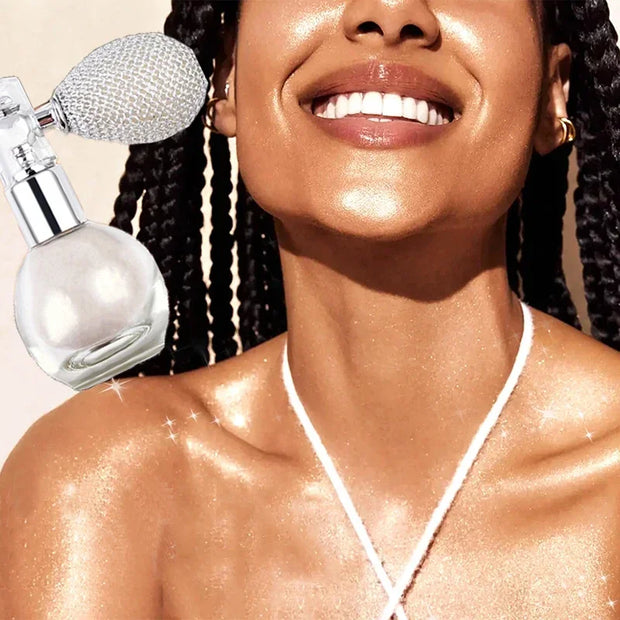 Diamond Highlighter Powder Spray Waterproof High Gloss Glitter Body Bronzer Highlight Powder Face Contour Illuminator Makeup - Luxe Ladies Moda
