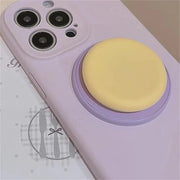 Cute Macaron Silicone Round Magnetic Holder Grip Tok Griptok Phone Stand Holder Support For iPhone 15 For Pad Magsafe Smart Tok - Luxe Ladies Moda