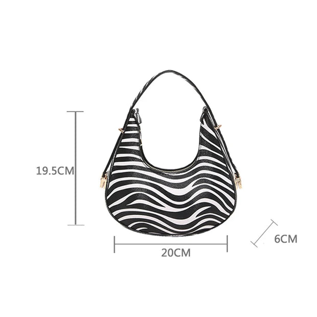 Cow Pattern Shoulder Bag For Spring/Summer Versatile Women's Bag Personalized Korean Leopard Pattern Underarm Handbag - Luxe Ladies Moda