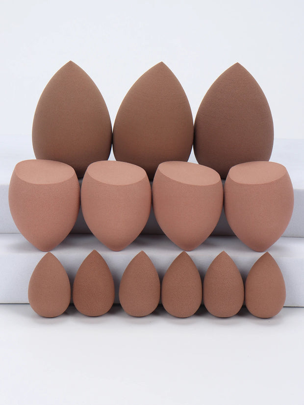 13pcs Large, Medium and Small Makeup Sponges, Which Become Larger When Exposed to Water, Do Not Contain Latex, Suitable for All Ski - Luxe Ladies Moda