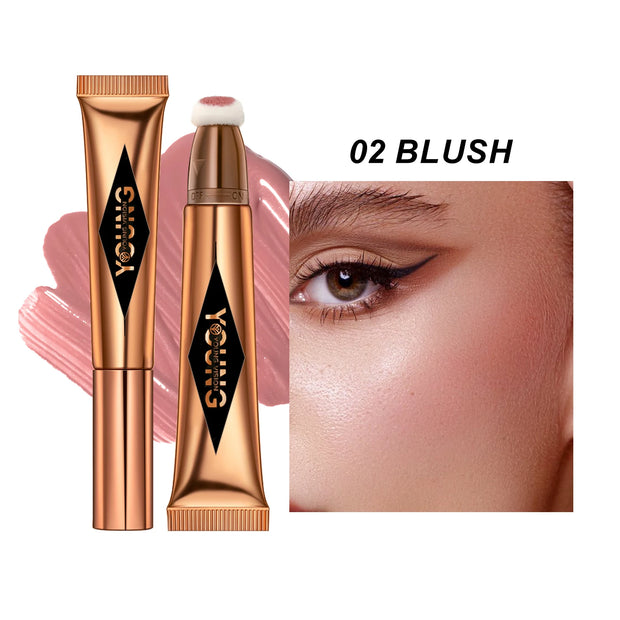 Air cushion, powder blusher, high gloss stick, makeup liquid, rouge, 6 colors optional - Luxe Ladies Moda