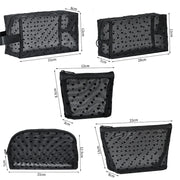 Heart Transparent Mesh Makeup Bag Multifunction Portable Women Cosmetic Storage Pouch Ladies Toiletry Lipstick Organizer Bags - Luxe Ladies Moda