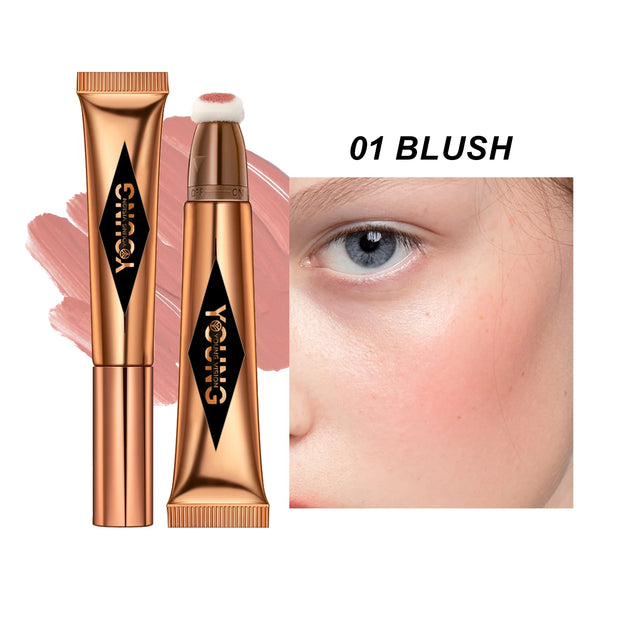 Air cushion, powder blusher, high gloss stick, makeup liquid, rouge, 6 colors optional - Luxe Ladies Moda