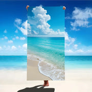 Print Sea Beach Towel Quick-Dry Washable Beach Towels Sandproof Portable Beach Towels For Travel Swimming Camping Beach - Luxe Ladies Moda