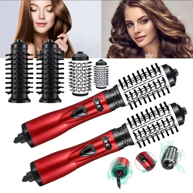 3 in 1 Rotating Hair Dryer Electric Comb Hair Straightener Brush Dryer Brush Hot Air Comb Negative Ion Hair Styler Comb - Luxe Ladies Moda