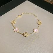 Shell Stone Flower Bracelet for Women Personalized Stainless Steel Bracelet - Luxe Ladies Moda