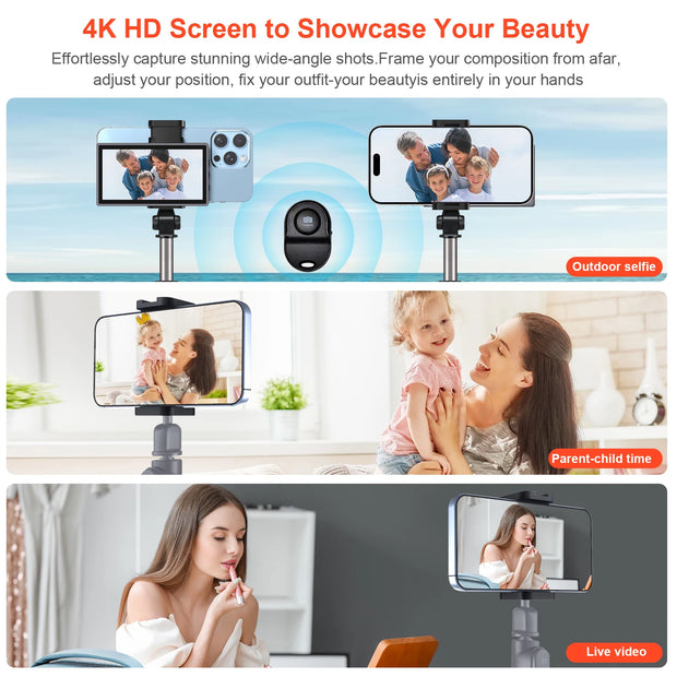 Smartphone Rear Camera For Selfie Vlog Live Stream For Android Iphone Monitor Screen Video Recording Magnetic Selfie - Luxe Ladies Moda