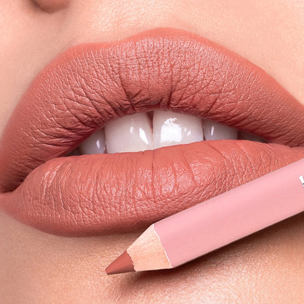"Waterproof Matte Lip Liner | 12-Color Wooden Lip Contour Pencil" - Luxe Ladies Moda