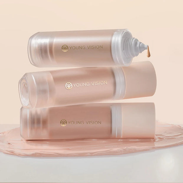 Bottom Press Liquid Foundation High Coverage Makeup Base Matte Oil Control Lasting Waterproof Concealer Korean Makeup BB Cream - Luxe Ladies Moda