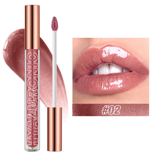 Hyaluronic Acid Lip Gloss, 8-Color Shimmering Lip Tint, Moisturizing Hydrating,Long-Lasting Shine Popular Best-Selling lip gloss