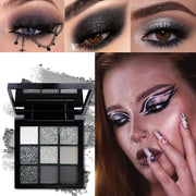 9-Grid Red Eyeshadow Palette Purple Glitter Pearlescent Matte Eye Shadow Shimmer Makeup Long Lasting Women Beauty Eye Cosmetics - Luxe Ladies Moda