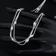 925 sterling silver Charms beads Necklace for women luxury fashion party wedding accessories Jewelry Christmas gifts - Luxe Ladies Moda