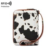 Anti-Theft Brush Bag for Ladies, Oil Wax Leather, Short Purse, European and American Retro, Multi-Function, organ Card Bag - Luxe Ladies Moda