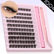 Eyelash Clusters Kit DIY Lash Extension Kit Lash Bond And Seal And Eyelash Tweezers With Waterproof Strong Hold - Luxe Ladies Moda
