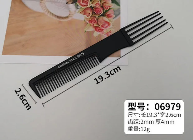 Professional Hair Tail Combs Stainless Steel Salon Cut Styling Comb Spiked Hair Care Styling Tools Barber Accessories Fine Teeth