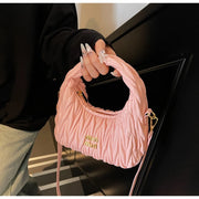 Chic Solid Color Crossbody Bag – Textured Leather Handbag with Adjustable Strap