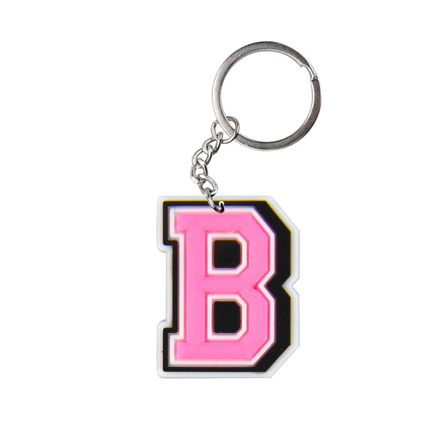 Cute Cartoon Pink Alphabet Keychains | A-Z Letter Keyrings for Personalized Style" - Luxe Ladies Moda