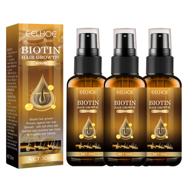 Biotin Hair Care Spray Nourish Scalp Hair Follicle Reduce Hair Loss Stabilizer Hair Root Refresh Oil Control Natural Plant Essence