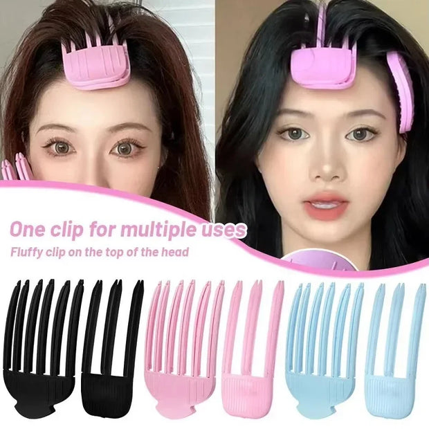 Heatless Hair Care Roots Natural Fluffy Hair Clip with Pointed Tail Comb No Heat Hair Curler Hair Styling Fluffiness Tool - Luxe Ladies Moda