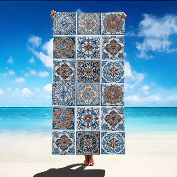 Print Sea Beach Towel Quick-Dry Washable Beach Towels Sandproof Portable Beach Towels For Travel Swimming Camping Beach - Luxe Ladies Moda