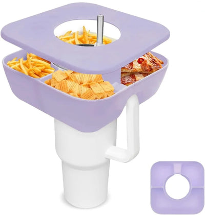 Reusable Snack Bowl for Stanley Cup – Tumbler Snack Tray for Candy, Nuts, Popcorn, and More - Luxe Ladies Moda