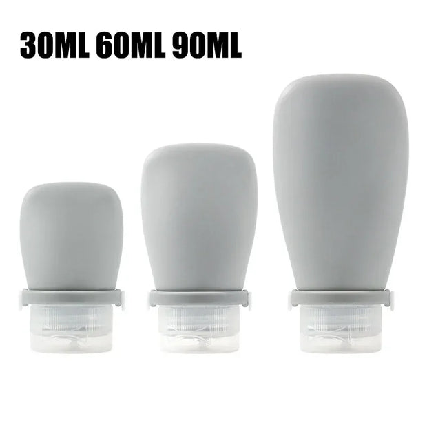 Soft Silicone Travel Bottles – 30ml, 60ml, 90ml Empty Containers for Shampoo, Lotion & Shower Gel - Luxe Ladies Moda