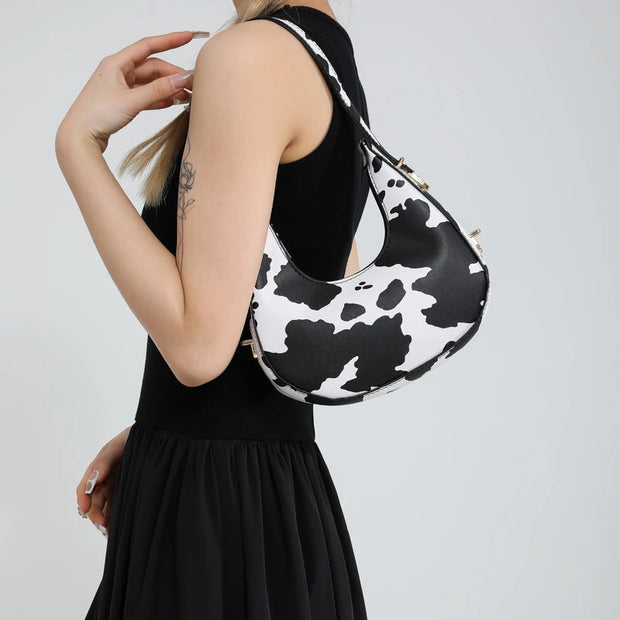Cow Pattern Shoulder Bag For Spring/Summer Versatile Women's Bag Personalized Korean Leopard Pattern Underarm Handbag - Luxe Ladies Moda