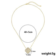 Lucky Four-leaf Clover CZ Necklace For Women's Dynamic Fashion Clavicle Chain Versatile Fashion Accessories - Luxe Ladies Moda