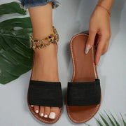 Women Slippers Summer Luxury Fashion Flat Sandals Brown Designer Open Toe Non-Slip Outdoor Beach Slippers Slides Women - Luxe Ladies Moda