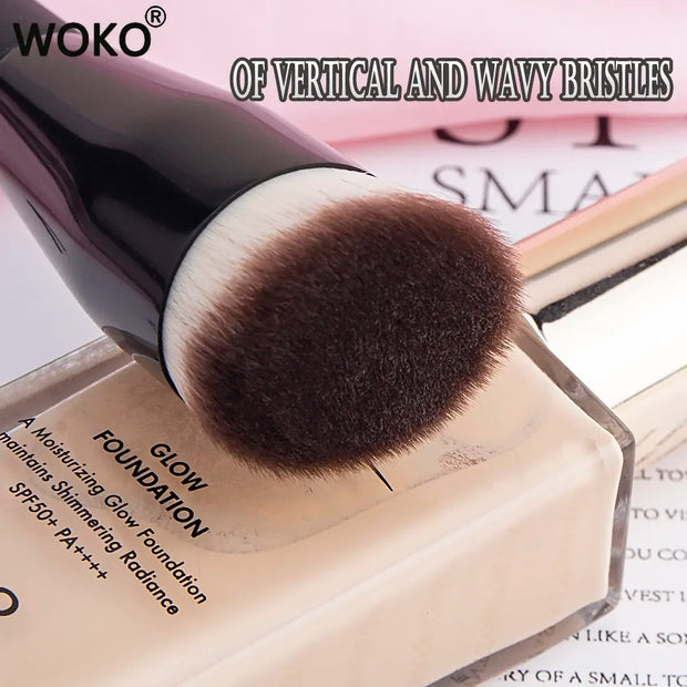 Flat Top Foundation Makeup Brushes Flat Angled Synthetic Hair Face Contour Foundation Liquid Cream Bronzer Buffing Makeup Tool - Luxe Ladies Moda
