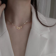 S925 Silver Round Choker Zircon For Women Fashion Chain Minimalist Dainty Double Circle Pendant Necklace Neck Fine Jewelry - Luxe Ladies Moda