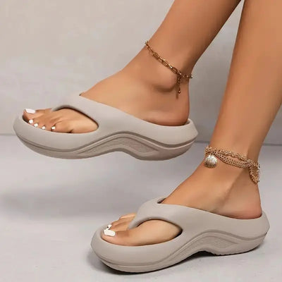 Thick Platform Eva Flip Flops For Women Summer Clip Toe Non Slip Beach Sandals Woman Comfortable Soft Sole Cloud Slippers