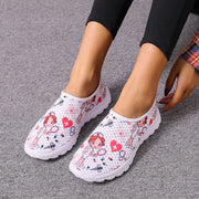 Rimocy Nurse Shoes Women Print Breathable Sneakers Woman Slip-on Light Non-slip Flats Ladies Soft Bottom Casual Sports Shoes - Luxe Ladies Moda